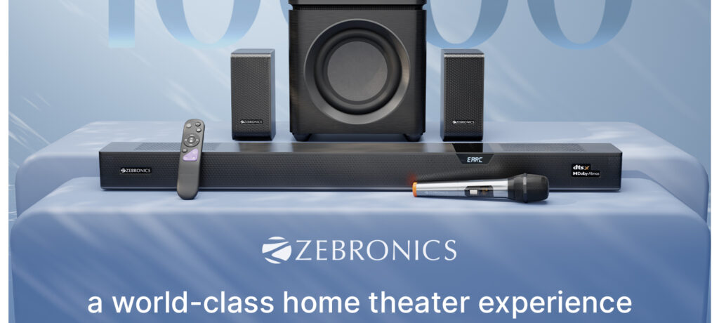 Zebronics brings in 1100Watt RMS soundbar with Dolby Atmos and DTX’s technology